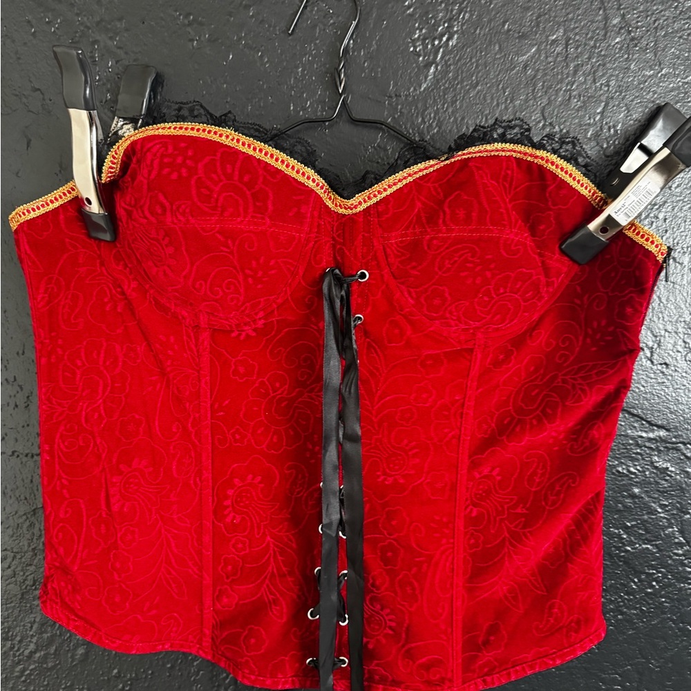 red X-Large plus size corsett